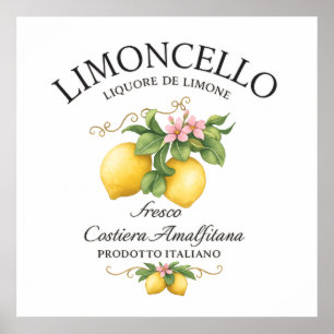 Limoncello Italien Amalfiküste Poster