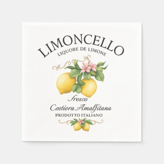Limoncello Italien Amalfiküste Serviette (Vorderseite)