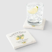 Limoncello Italien Amalfiküste Steinuntersetzer (Seitenansicht)