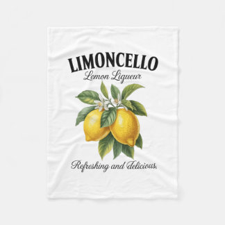 Limoncello Italien Vintage Erfrischend Lemon Urlau Fleecedecke