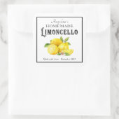 Limoncello Italienischer Likör mit dem Namen Quadratischer Aufkleber (Tasche)