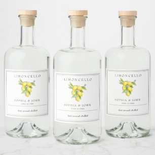 Limoncello italienischer Stil Lemon Liquor Alkoholflaschenetikett
