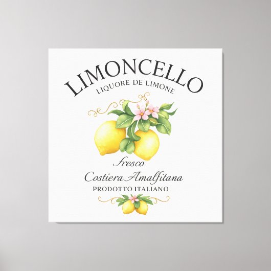Limoncello Italy Amalfi Coast Leinwanddruck (Vorderseite)