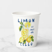 Limoncello Italy –La Dolce Vita Lemon Summer Party Pappbecher (Rückseite)