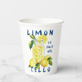 Limoncello Italy –La Dolce Vita Lemon Summer Party Pappbecher
