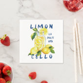 Limoncello Italy –La Dolce Vita Lemon Summer Party Serviette (Beispiel)
