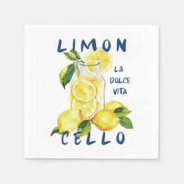 Limoncello Italy –La Dolce Vita Lemon Summer Party Serviette