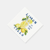 Limoncello Italy –La Dolce Vita Lemon Summer Party Serviette (Ecke)