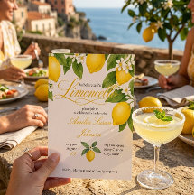 Limoncello-Junggesellinnenabschied Wasserfarbelemo