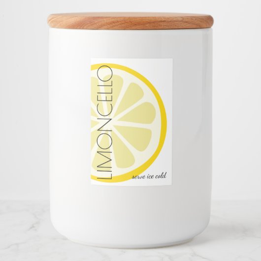 Limoncello Kleines Label mit modernem Lemon-Image  Lebensmitteletikett (Vorderseite)