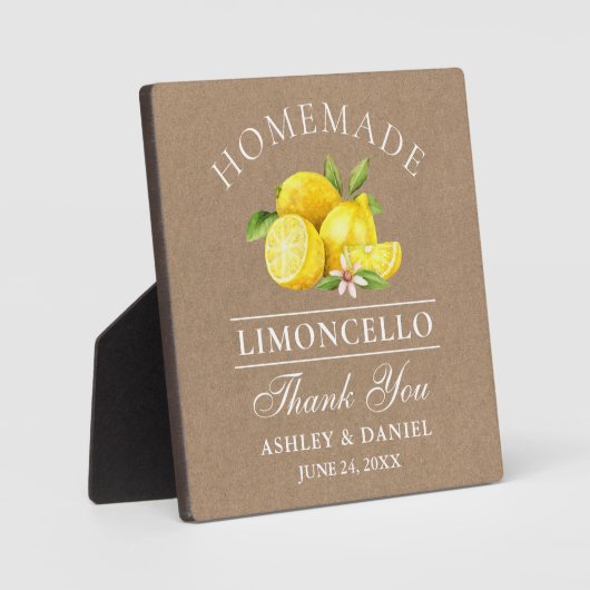 Limoncello Kraft Wedding Fotoplatte (Vorderseite)