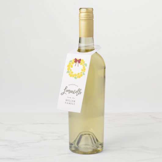 Limoncello Kranz Flaschenanhänger (Angewinkelt)