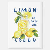 Limoncello La Dolce Vita Souvenir Italy Lover Magnet (Vorderseite)