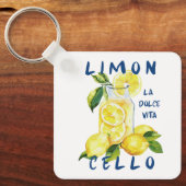 Limoncello La Dolce Vita Souvenir Italy Lover Schlüsselanhänger (Vorderseite)