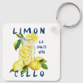 Limoncello La Dolce Vita Souvenir Italy Lover Schlüsselanhänger (Rückseite)