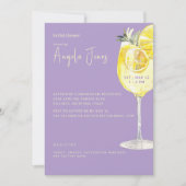 Limoncello Lavendel-Junggesellinnenabschied Einladung (Vorderseite)
