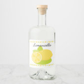 Limoncello Lemon Fruit Alkoholflaschenetikett (Vorderseite)