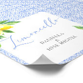 Limoncello Lemon Positano Italienische Hochzeit Poster (Ecke)