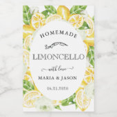 Limoncello Lemon Tree Favor Mini Flaschenetikett Weinetikett (Einzelnes Label)