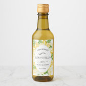 Limoncello Lemon Tree Favor Mini Flaschenetikett Weinetikett (Vorderseite)