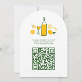 Limoncello Lemonade CUSTOM QR Arch Brautparty Einladung (Rückseite)