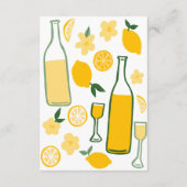Limoncello Lemonade CUSTOM QR Brautparty Begleitkarte (Rückseite)