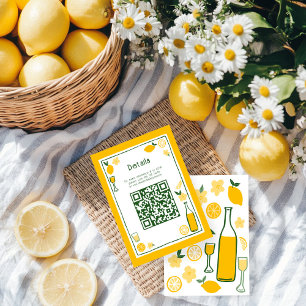 Limoncello Lemonade CUSTOM QR Brautparty Begleitkarte
