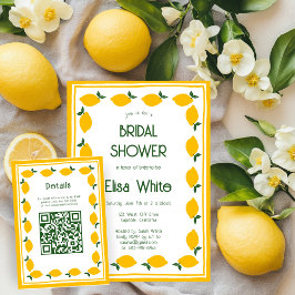 Limoncello Lemonade CUSTOM QR Brautparty Begleitkarte