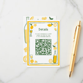 Limoncello Lemonade CUSTOM QR Brautparty Begleitkarte