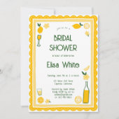 Limoncello Lemonade CUSTOM QR Brautparty Einladung (Vorderseite)