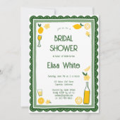 Limoncello Lemonade CUSTOM QR Brautparty Einladung (Vorderseite)