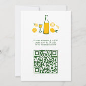 Limoncello Lemonade CUSTOM QR Brautparty Einladung (Rückseite)