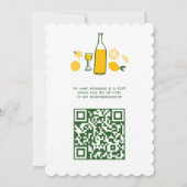 Limoncello Lemonade CUSTOM QR Brautparty Einladung (Rückseite)