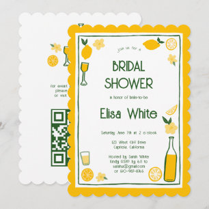 Limoncello Lemonade CUSTOM QR Brautparty Einladung