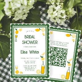 Limoncello Lemonade CUSTOM QR Brautparty Einladung