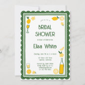 Limoncello Lemonade CUSTOM QR Brautparty Einladung (Vorderseite)