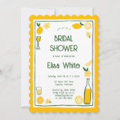 Limoncello Lemonade CUSTOM QR Brautparty Einladung (Vorderseite)