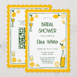 Limoncello Lemonade CUSTOM QR Brautparty Einladung
