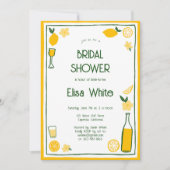 Limoncello Lemonade CUSTOM QR Brautparty Einladung (Vorderseite)