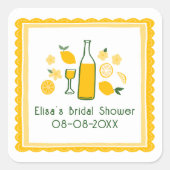 Limoncello Lemonade Lemon CUSTOM Brautparty Quadratischer Aufkleber (Vorderseite)