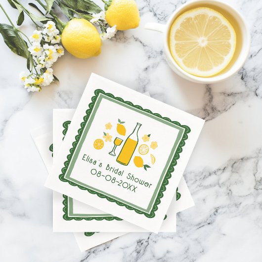 Limoncello Lemonade Lemon CUSTOM Brautparty Serviette