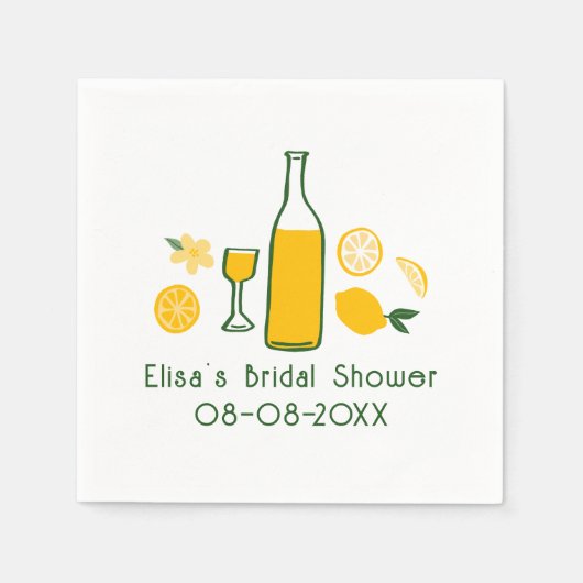 Limoncello Lemonade Lemon CUSTOM Brautparty Serviette (Vorderseite)