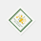 Limoncello Lemonade Lemon CUSTOM Brautparty Serviette (Ecke)