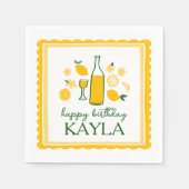Limoncello Lemonade Lemon CUSTOM Geburtstag Serviette (Vorderseite)