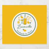 Limoncello Lemonade Lemon Kunsthandwerk CUSTOM Alkoholflaschenetikett (Einzelnes Label)