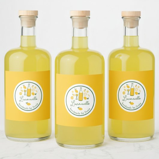 Limoncello Lemonade Lemon Kunsthandwerk CUSTOM Alkoholflaschenetikett