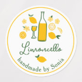 Limoncello Lemonade Lemon Kunsthandwerk CUSTOM Etiketten (Design 2)
