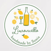 Limoncello Lemonade Lemon Kunsthandwerk CUSTOM Etiketten (Design 1)