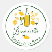 Limoncello Lemonade Lemon Kunsthandwerk CUSTOM Runder Aufkleber (Vorderseite)