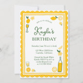 Limoncello Lemonade Lemons CUSTOM BIRTHDAY PARTY Einladung (Vorderseite)